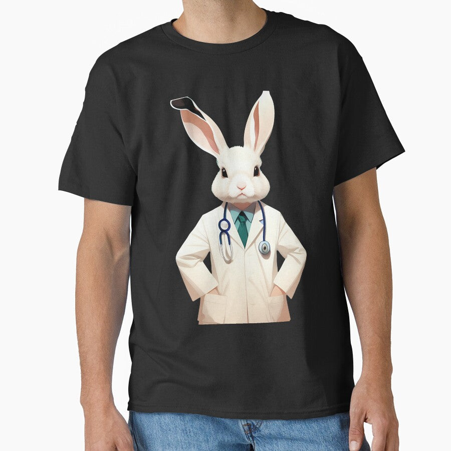 Cute baby doctor rabbit illustration 5 by vishalraifx