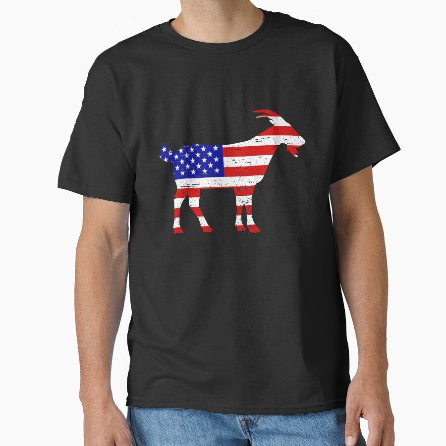 Goat 4th of July American Flag by rafaeltto