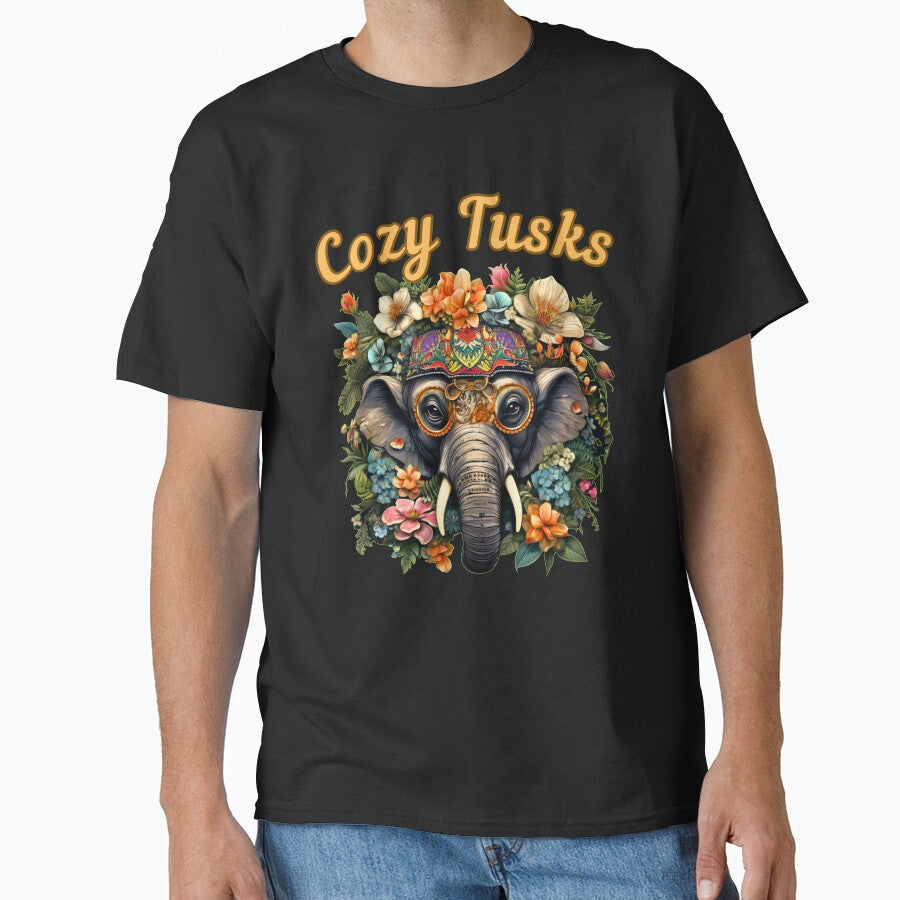 Cozy Tusks. funny elephant by ElephantVibes