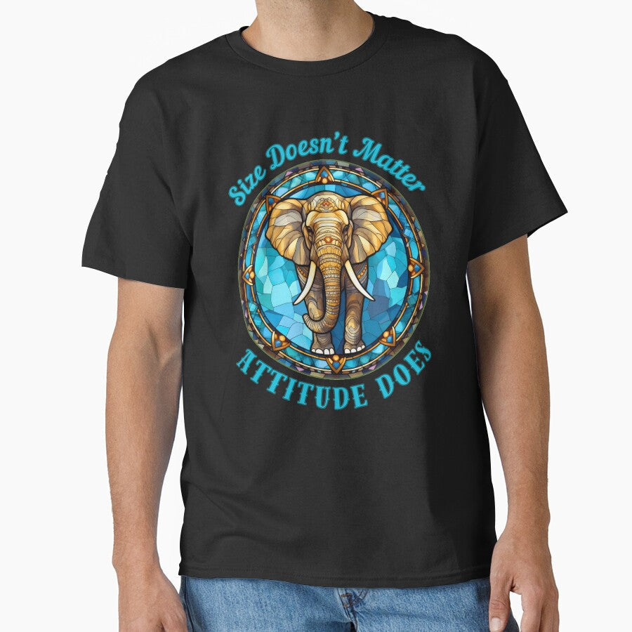 Size Doesn’t Matter. Attitude Does. funny elephant by ElephantVibes