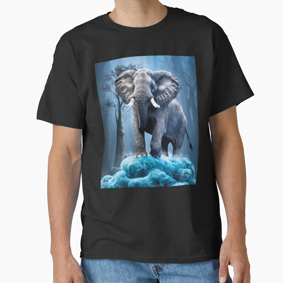 Elephant Portrait. snow scene by ElephantVibes