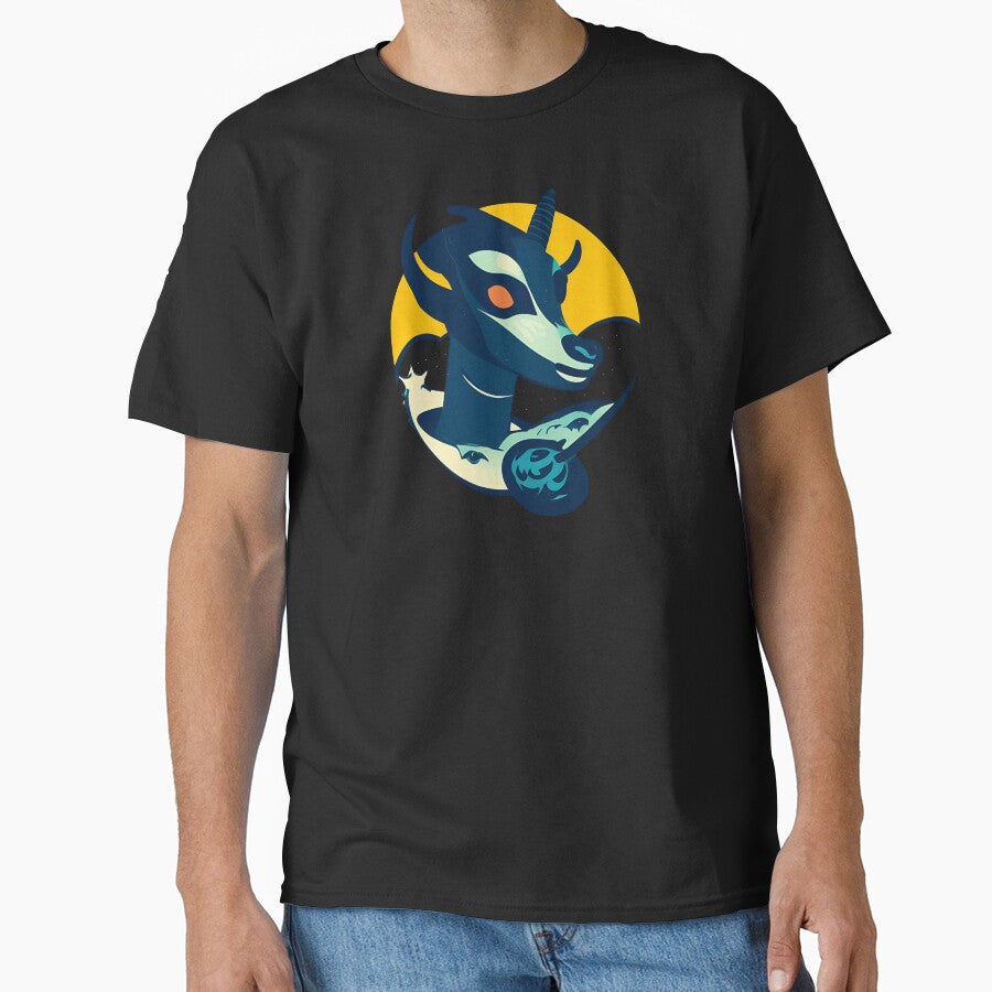 Moon Goat Abstract Sticker Design by Litheon