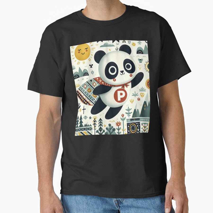 Cute Panda Superhero - Folk Art by heidiannemorris © by FOLK ART FUSION by heidiannemorris