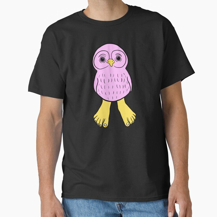 Pink Owl with Human Feet by Mochi-Merch