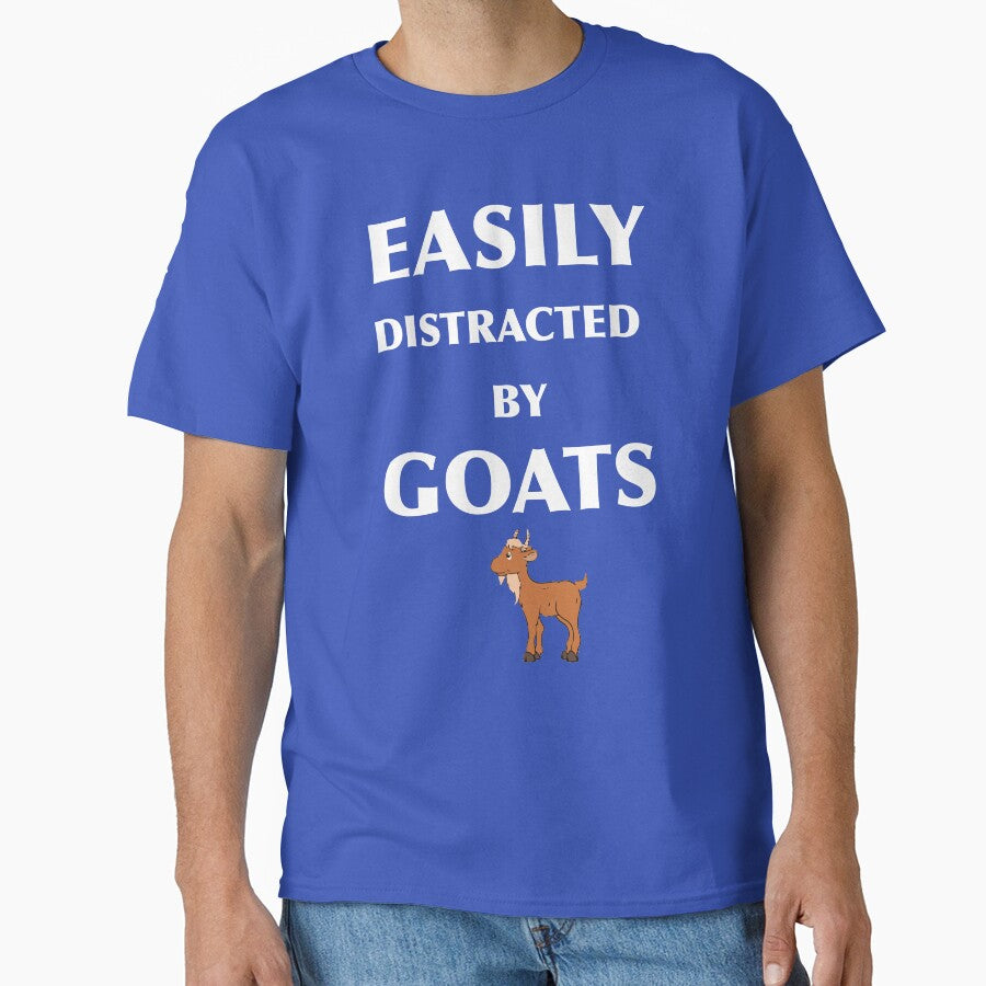 Easily Distracted By Goats Animal Art Goat Lover Great Gift Goat Print Goat Art Gift Goat Charm by TeesByDesign