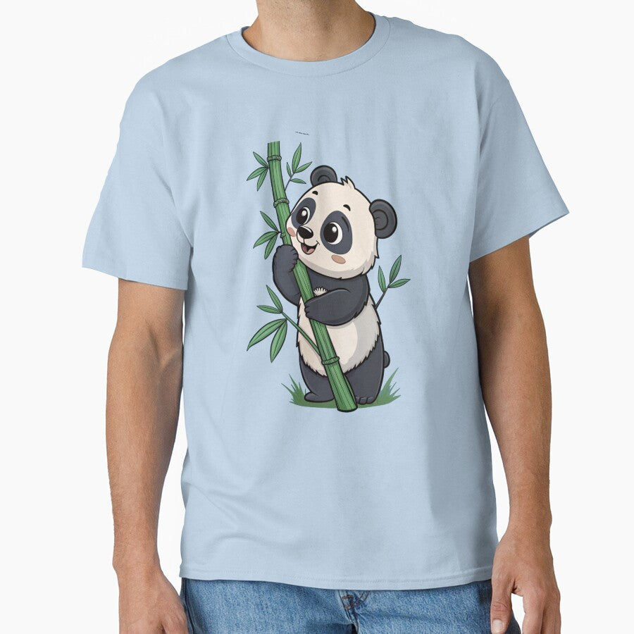 Cute Panda Holding Bamboo – Adorable Kawaii Panda Illustration by A1MarketDesigne