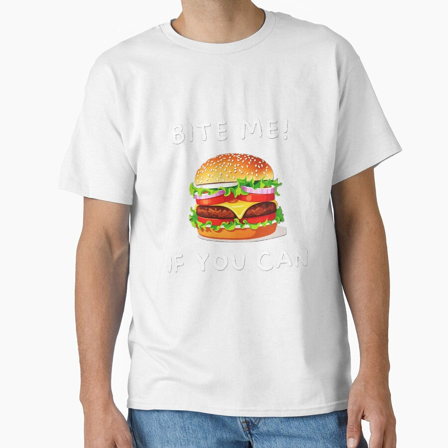 Fun Burger T-Shirt – Cute Food Design with Playful Text by SenpaiSketch