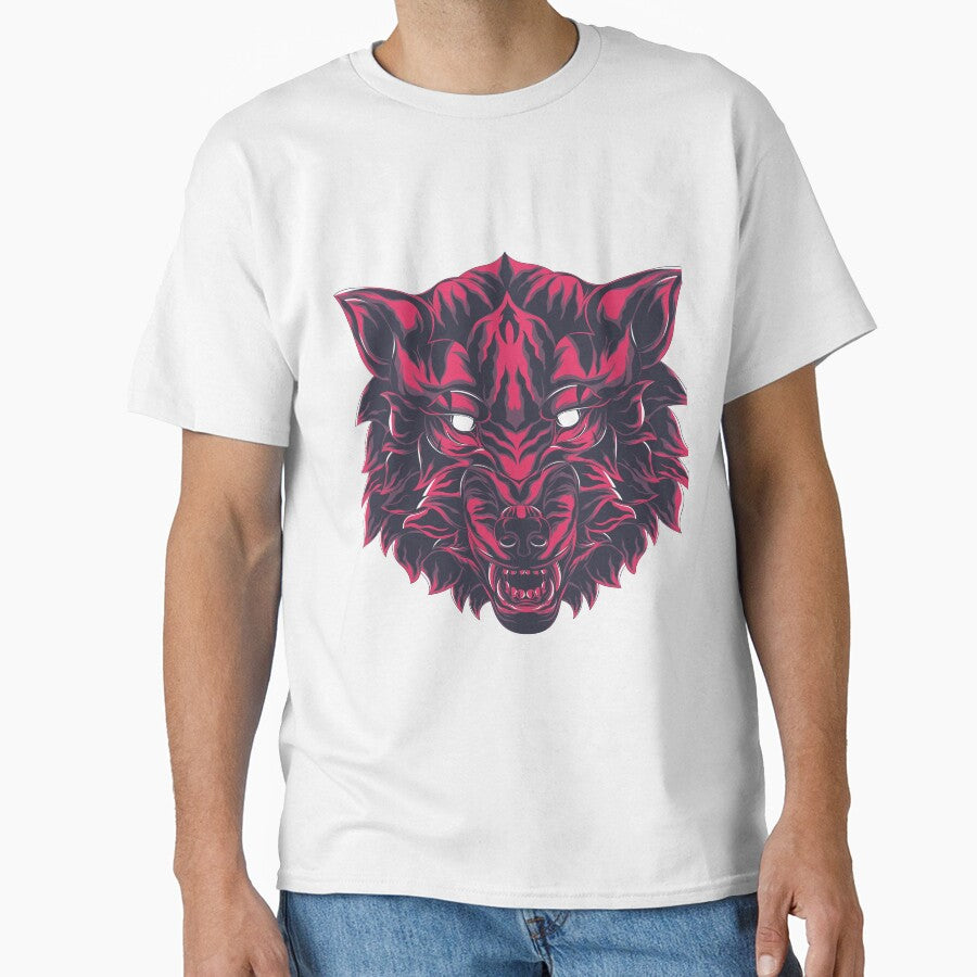 big bad wolf illustration red color by TYTOS-SHOP