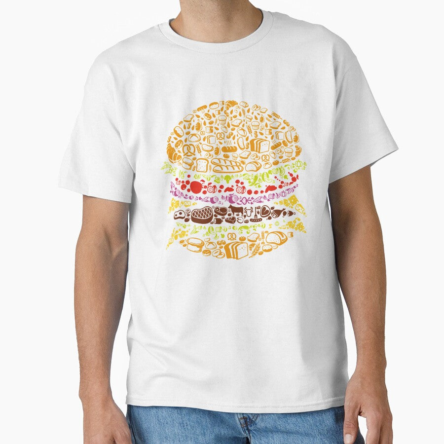 Relaxed Tee Shirt - Burger by DreamInk Studio