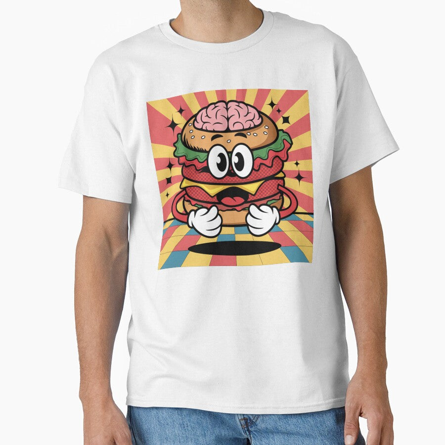 Brainy Burger Mascot Cartoon Character by Mystic Wild Studio
