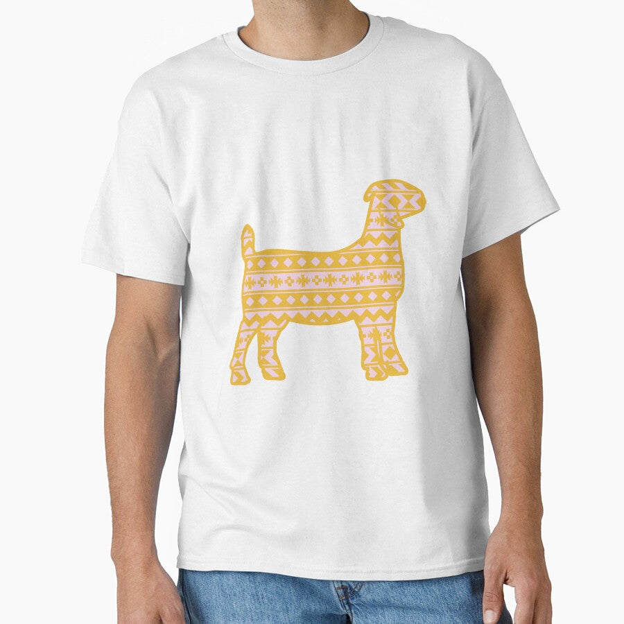 Boer Goat with Gold Aztec Pattern by Sam Morrison