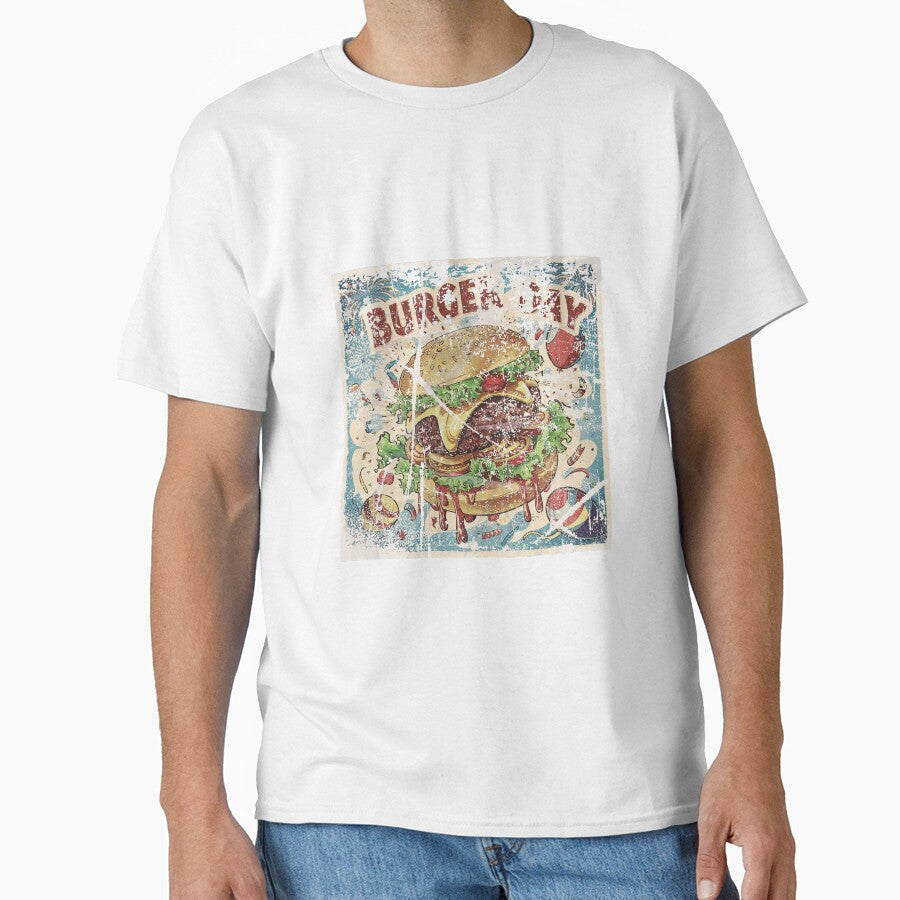 vintage style special burger day art with cartoon effects by BKSARYLIFE