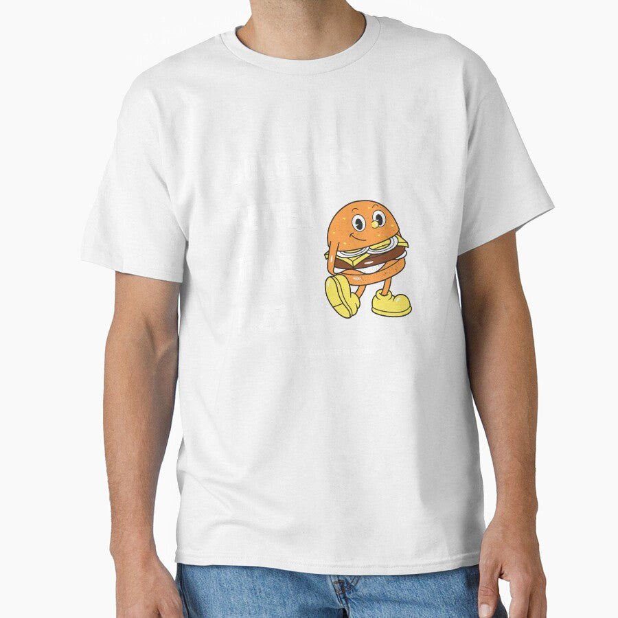 Burger is better than pizza I dont change my mind by Marti t-shirts