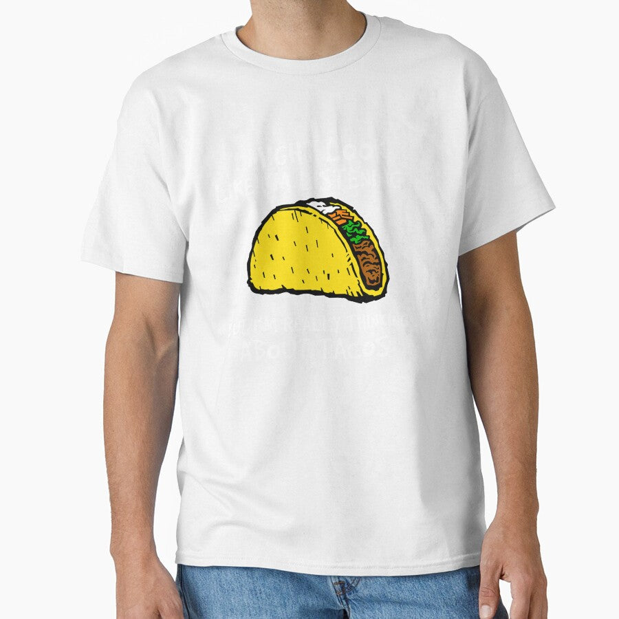 Taco Shirt, Thinking About Tacos Shirt, Foodie Shirt, Food Shirt, Taco T-Shirt, Taco Tuesday, Funny Taco Shirt by CatchUriDesigns