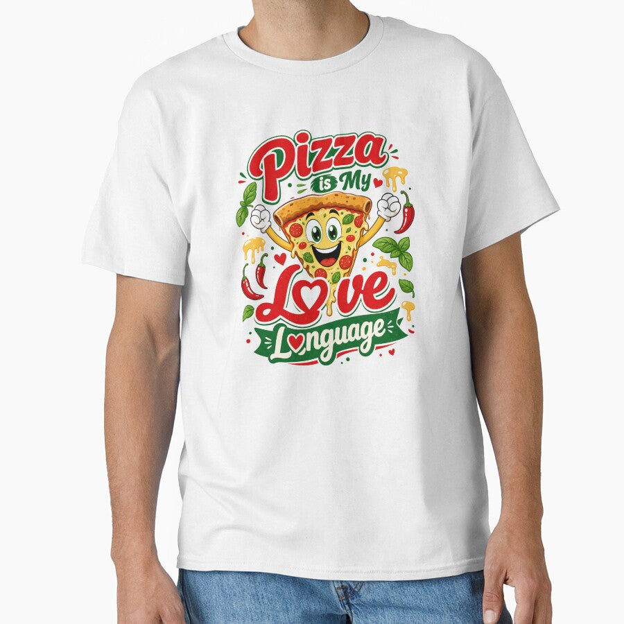 Pizza is My Love Language — Funny Pizza Lover T-Shirt by WornWildCo