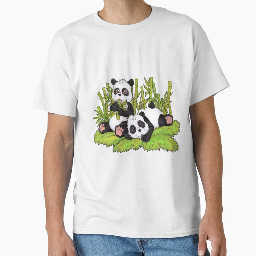 Cute pandas in the bamboo forest by ZadzeneaArt