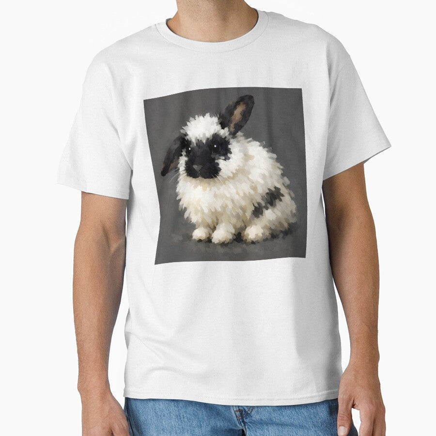 Black-and-White Lionhead Rabbit by Masha_D