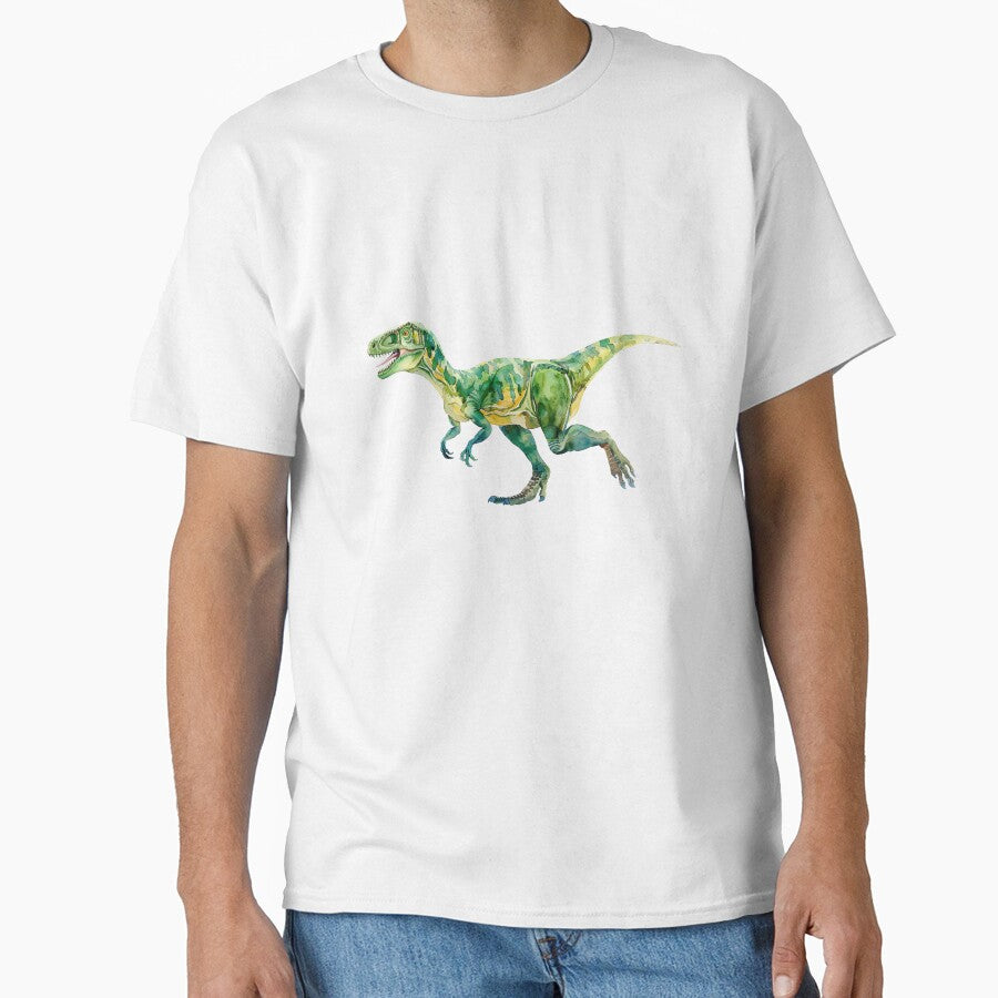 Vibrant Watercolor Dinosaur Illustration - Perfect for Dino Lovers by NTTWJIYA