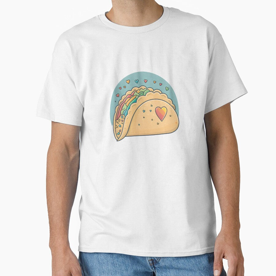 Taco-Lover I Love Tacos Heart Spicy Foodie Mexican Food Cute by farhanhafeez