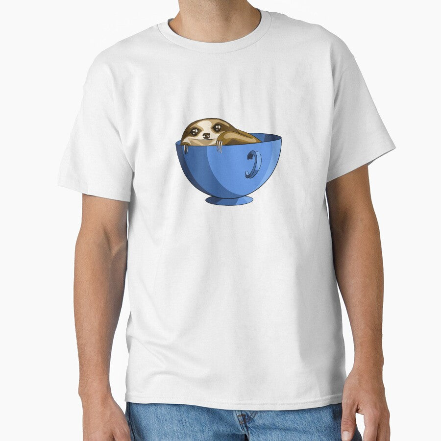 Sloth in a blue mug by PaintingsByKF