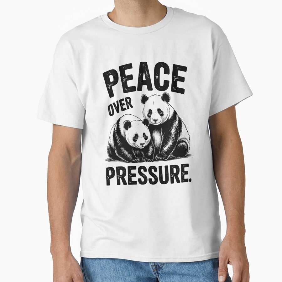 Panda Peace over Pressure Vintage Tattoo Style by MuniraWearify