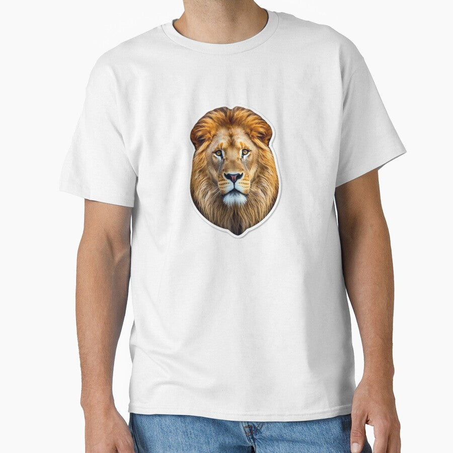 Majestic Lion Face Sticker by MiniPrintMagic