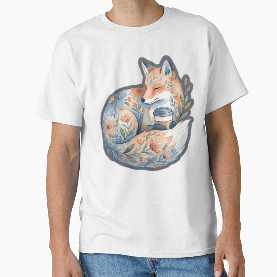 Cozy Sleeping Fox with Coffee Cup by From the river to the sea