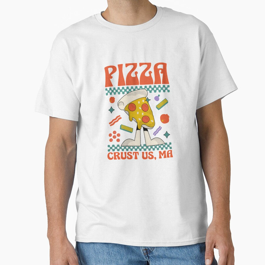 Pizza Crust Us, Ma Funny Pizza Lover Massachusetts Foodie by RetroMini2026