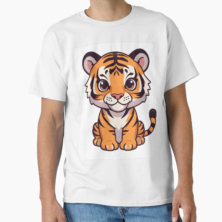 Cute Jungle Tiger Sticker by Teewave-Ashish