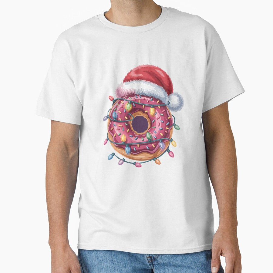 Donut Lover Christmas Lights Santa Hat Xmas Kids Women Men by clothesy7