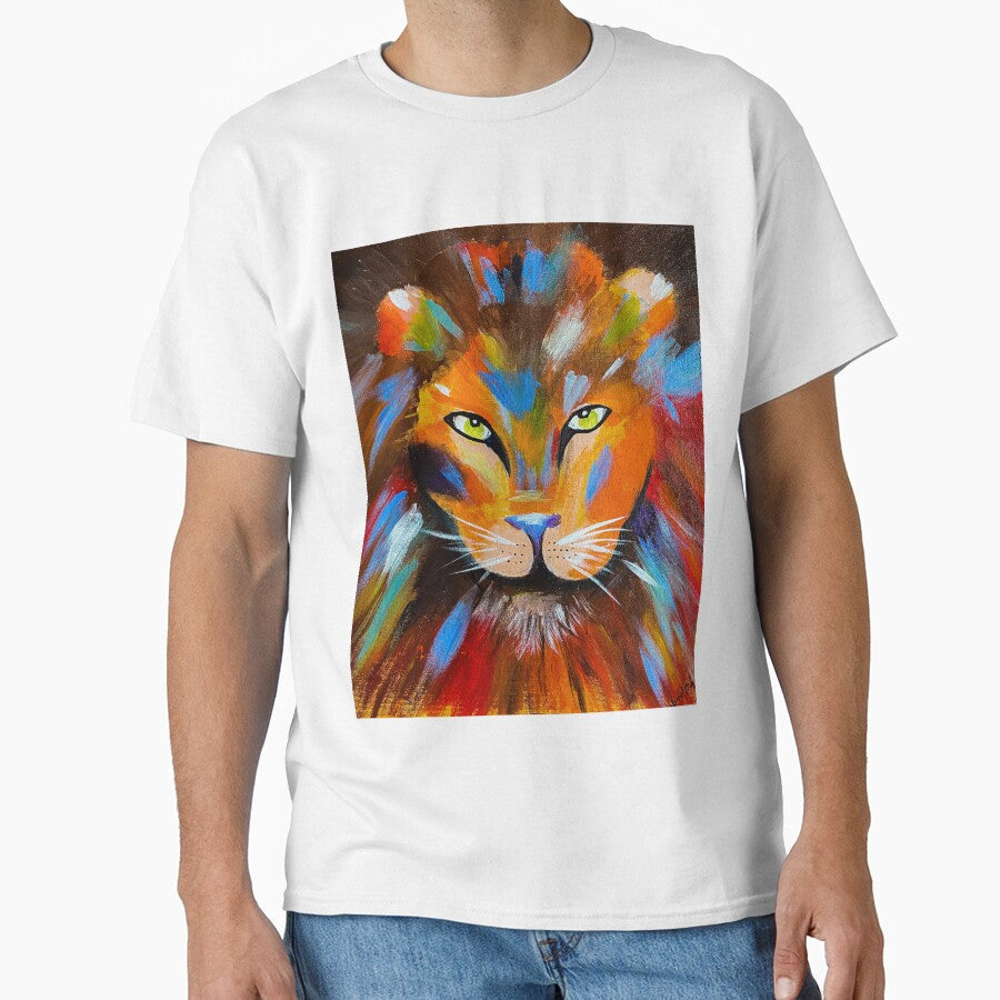 Lion "Colour Me King" Abstract Painting by AureliaReneeArt