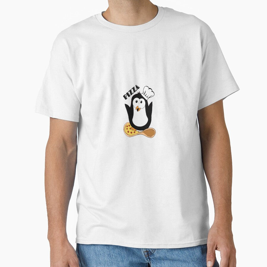 Pizza Penguin! Cute Penguin On Flying Magical Pizza! by Firejuice