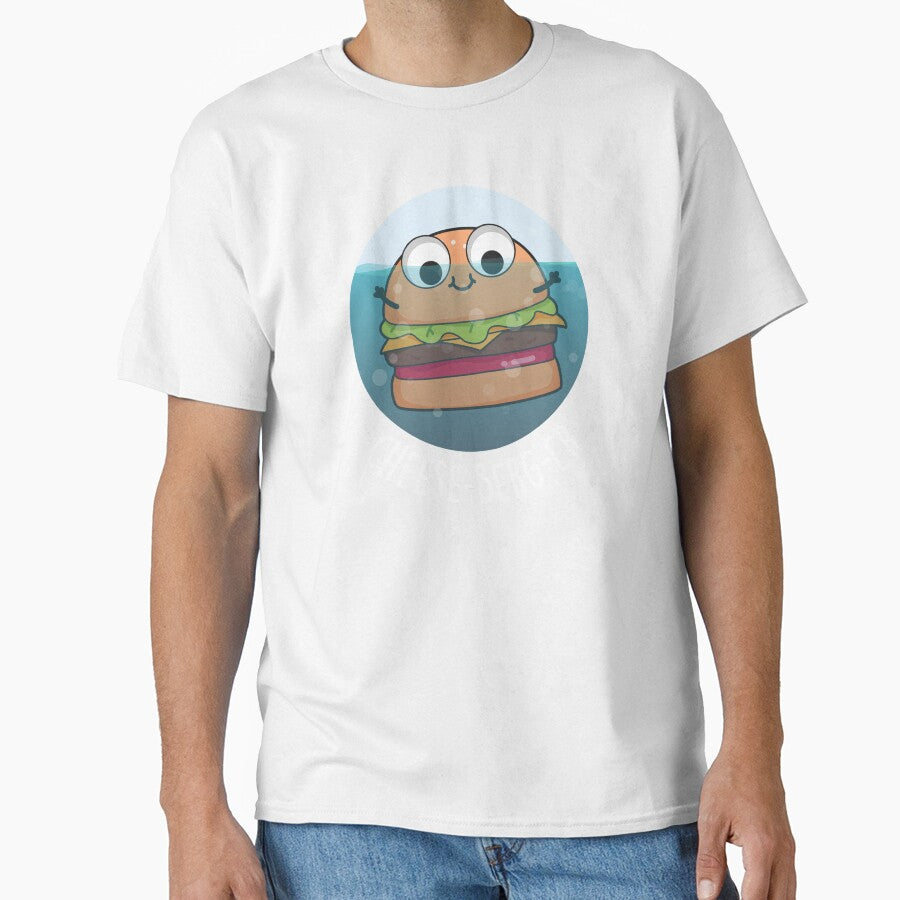 Ice-berg Funny Cheeseburger Pun (Dark BG) by punnybone