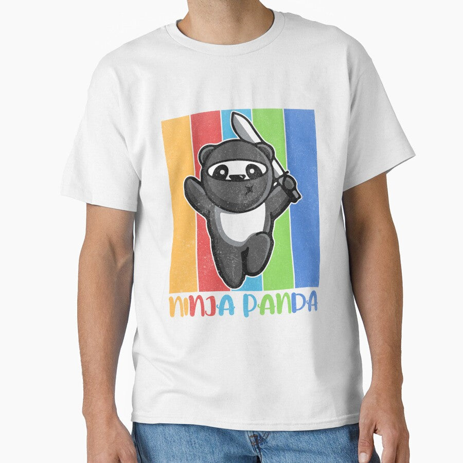 Cute Ninja Panda Design — Funny Cartoon Martial Arts Panda Illustration for Stickers, T-Shirts, Gifts by Krasnovaovaova