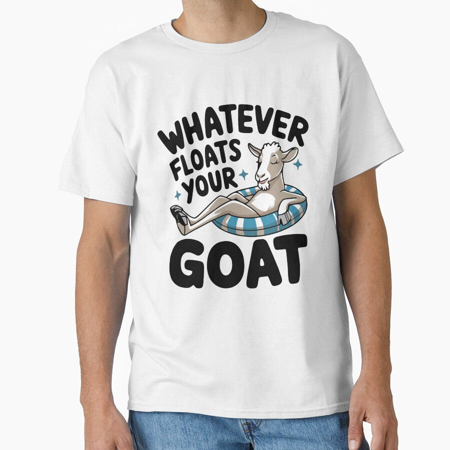 Whatever Floats Your Goat! Funny Goat Pun by PMCreative