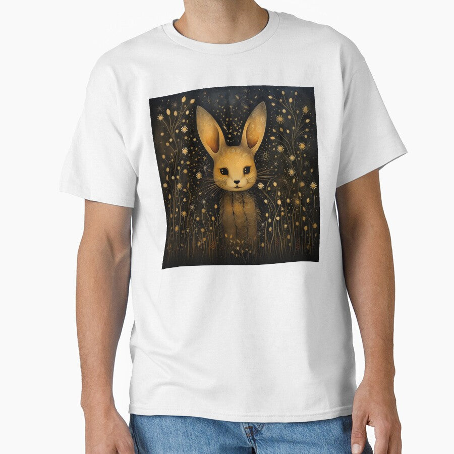 abstract art print of a detailed rabbit print by dcrc