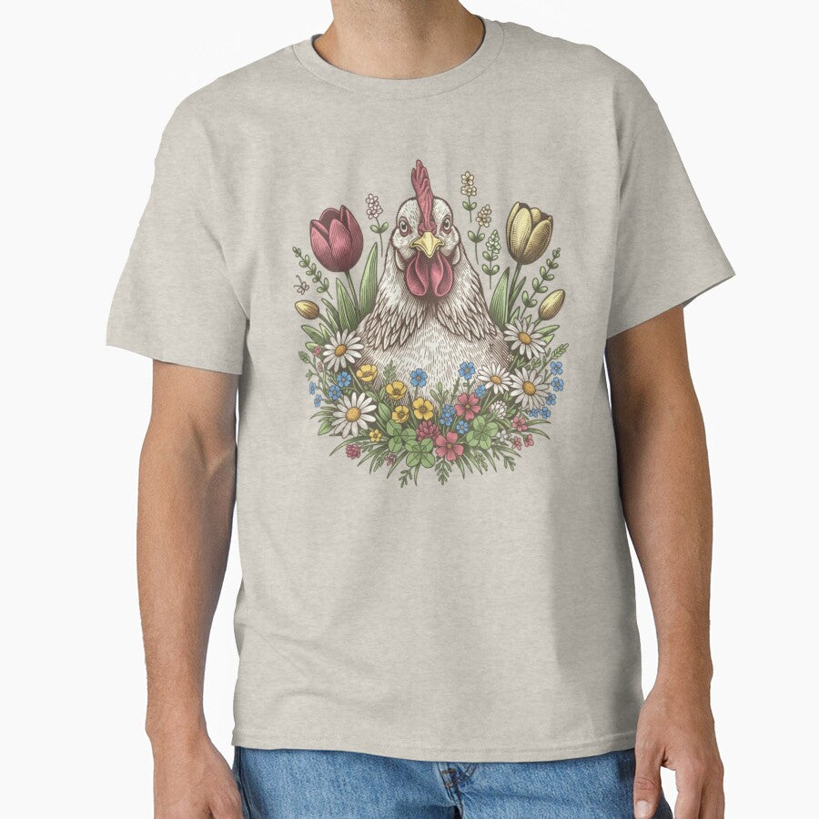Chicken Amongst the Flowers by Gunners Inspirations