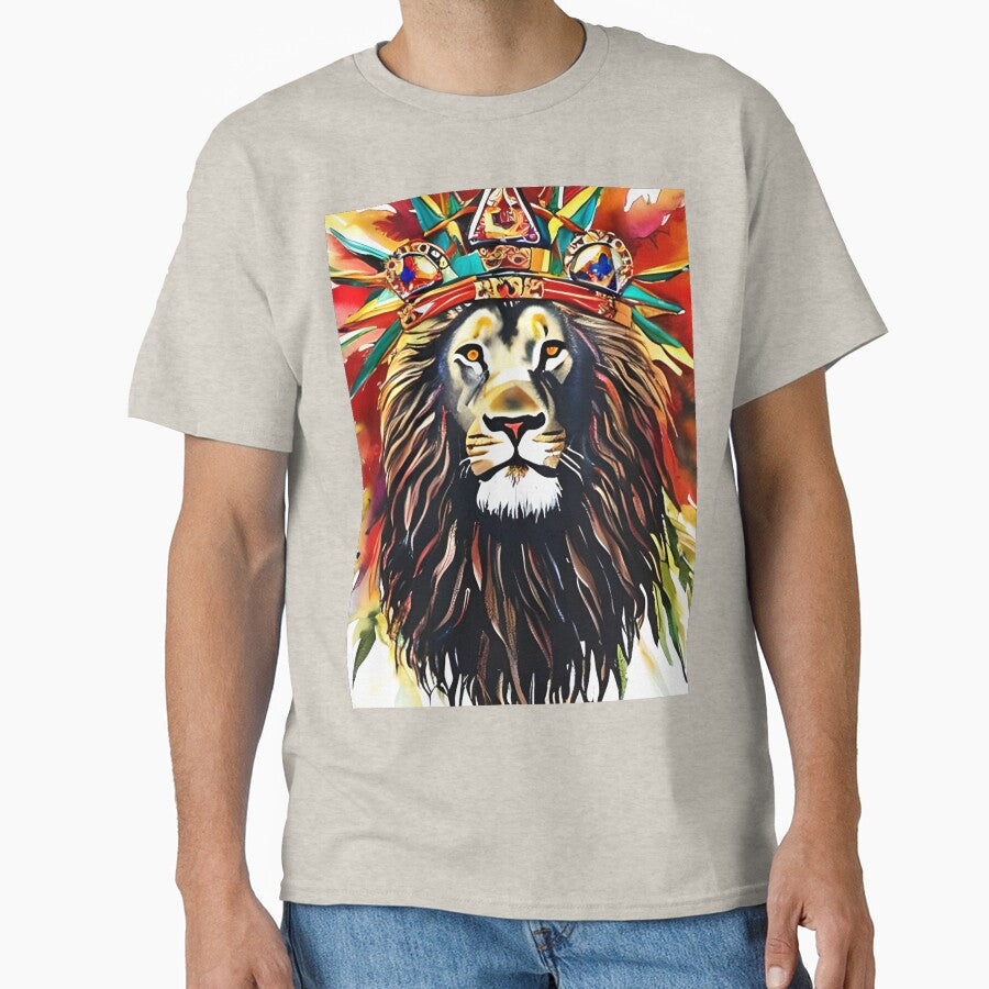 Majestic King, colorful Lion King with crown, Lion of Judah by ArtistryCynthie