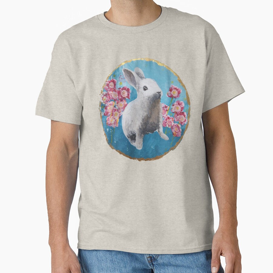 White rabbit - monoprint by Emily Bickell