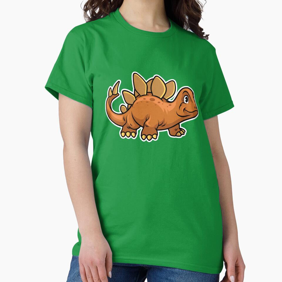 Cute Stegosaurus Happy Dinosaur by PosterpartyCo