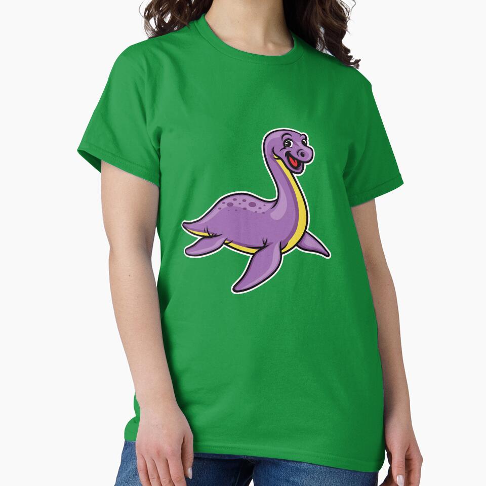Cute Elasmosaurus Happy Dinosaur by PosterpartyCo