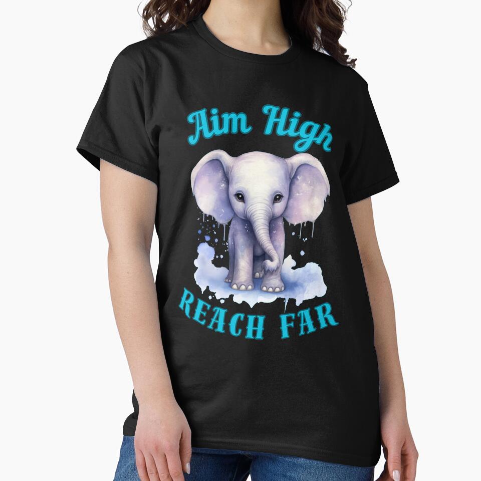 Aim High, Reach Far. funny elephant by ElephantVibes