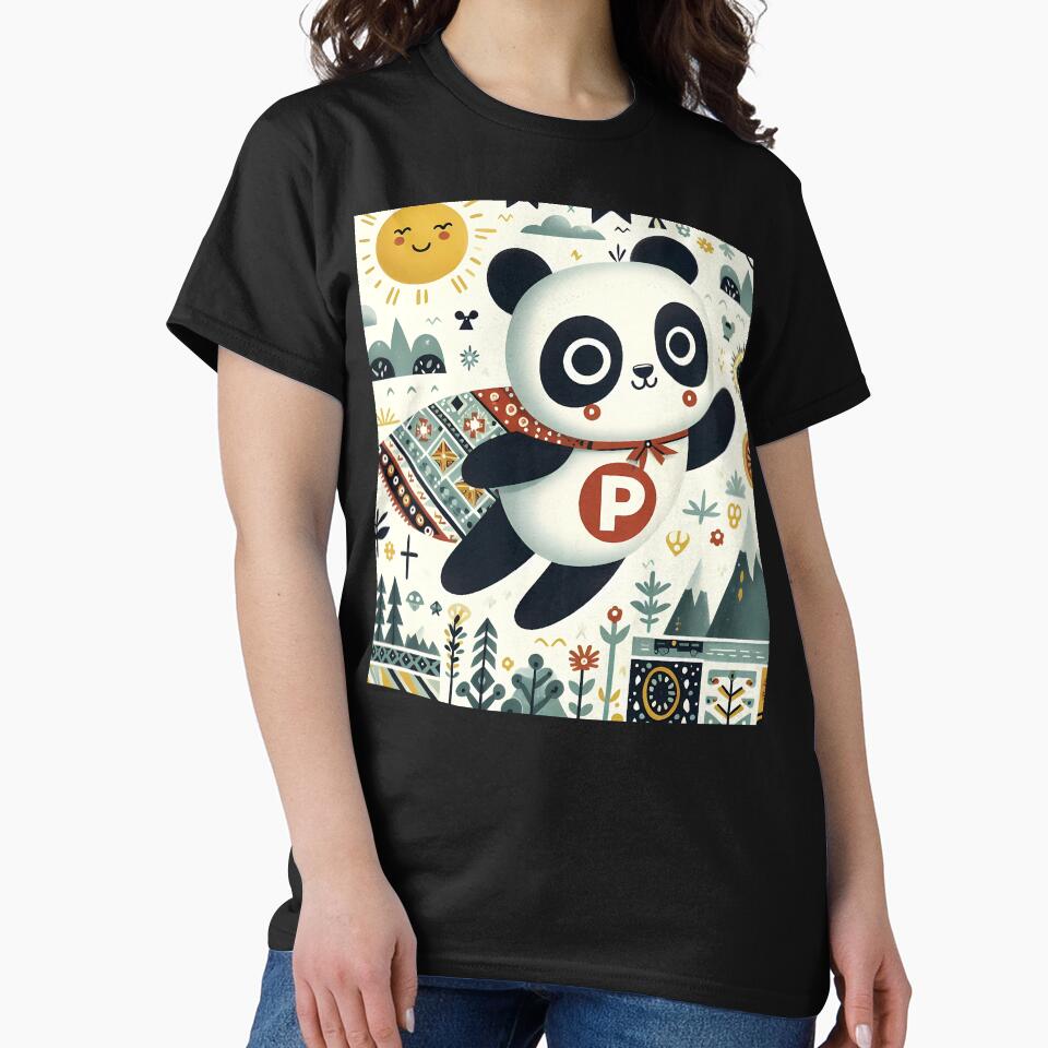 Cute Panda Superhero - Folk Art by heidiannemorris © by FOLK ART FUSION by heidiannemorris