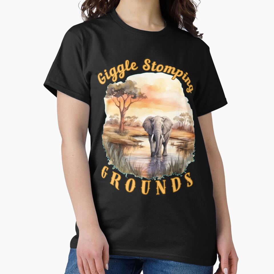 Giggle Stomping Grounds. watercolor elephant by ElephantVibes