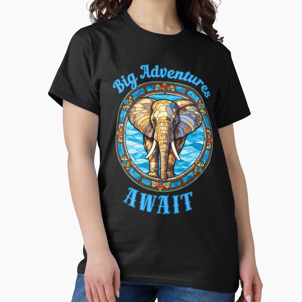 Big Adventures Await. elephant portrait by ElephantVibes