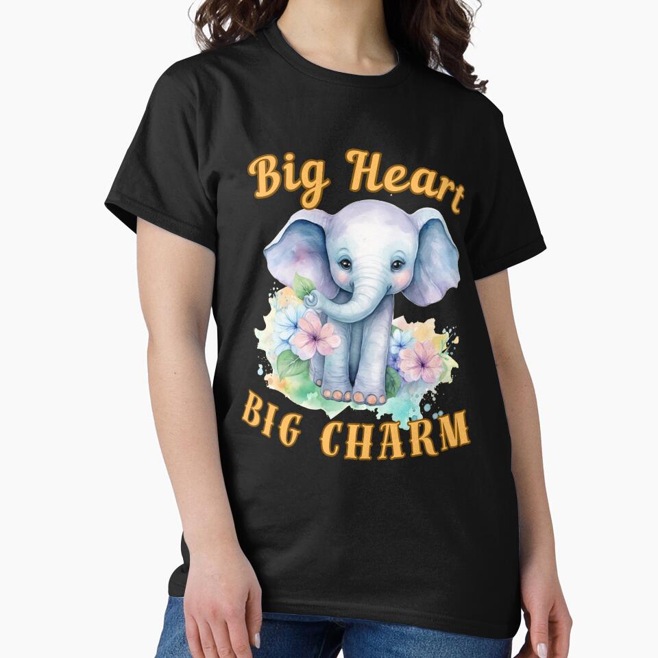 Big Heart, Big Charm. watercolor elephant by ElephantVibes