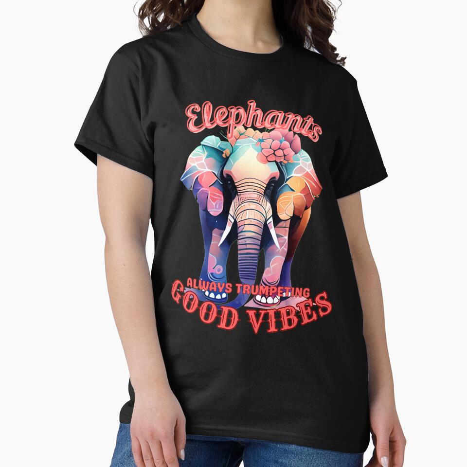 Elephants: Always Trumpeting Good Vibes. colorful elephant by ElephantVibes