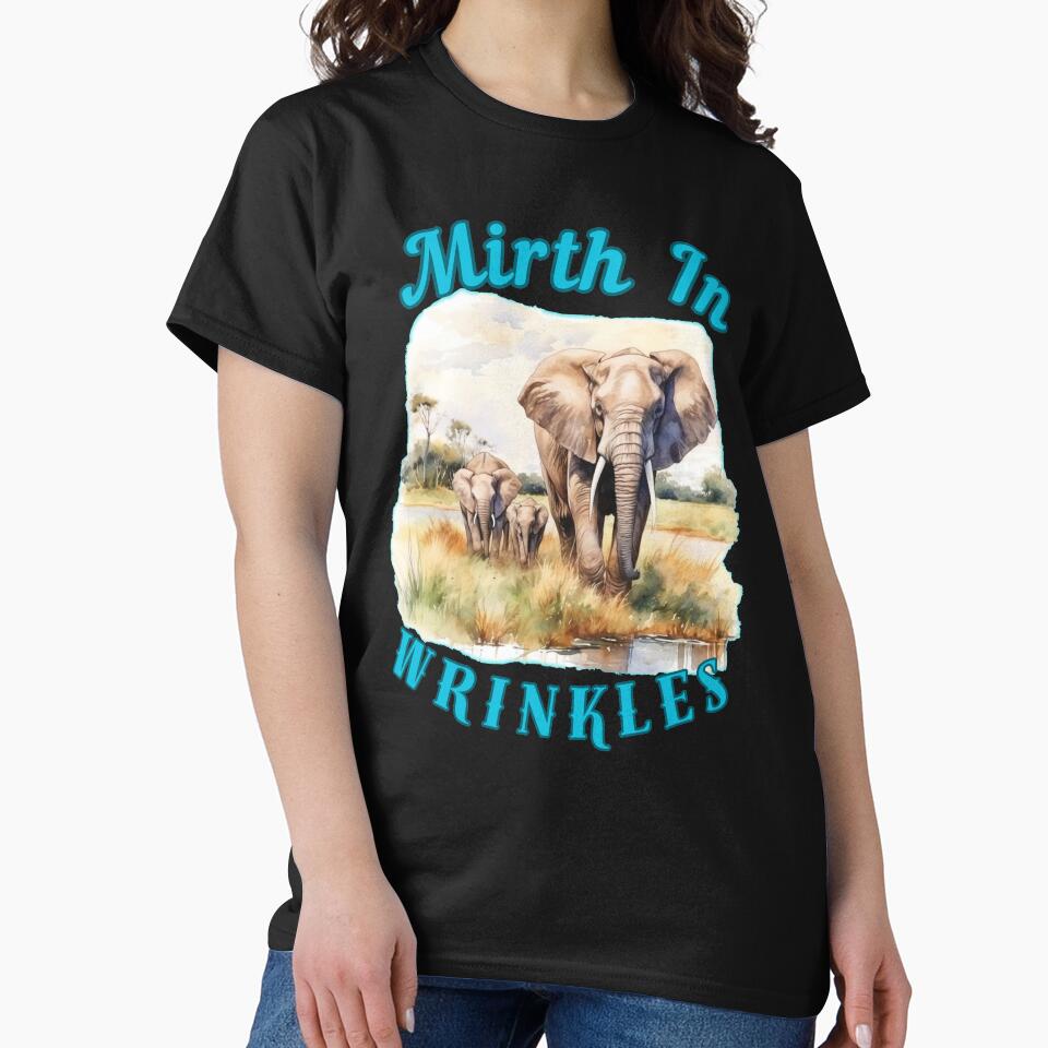 Mirth In Wrinkles. funny elephant by ElephantVibes