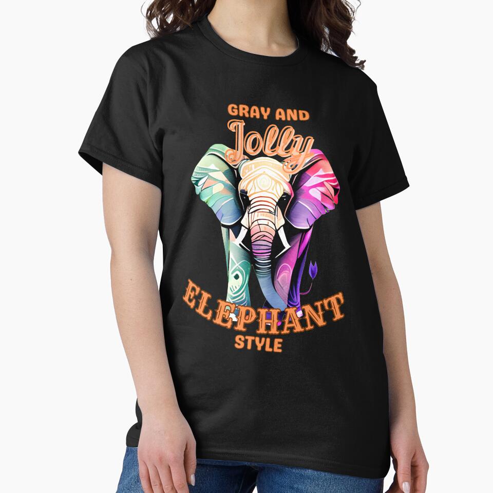 Gray and Jolly: Elephant Style. elephant portrait by ElephantVibes