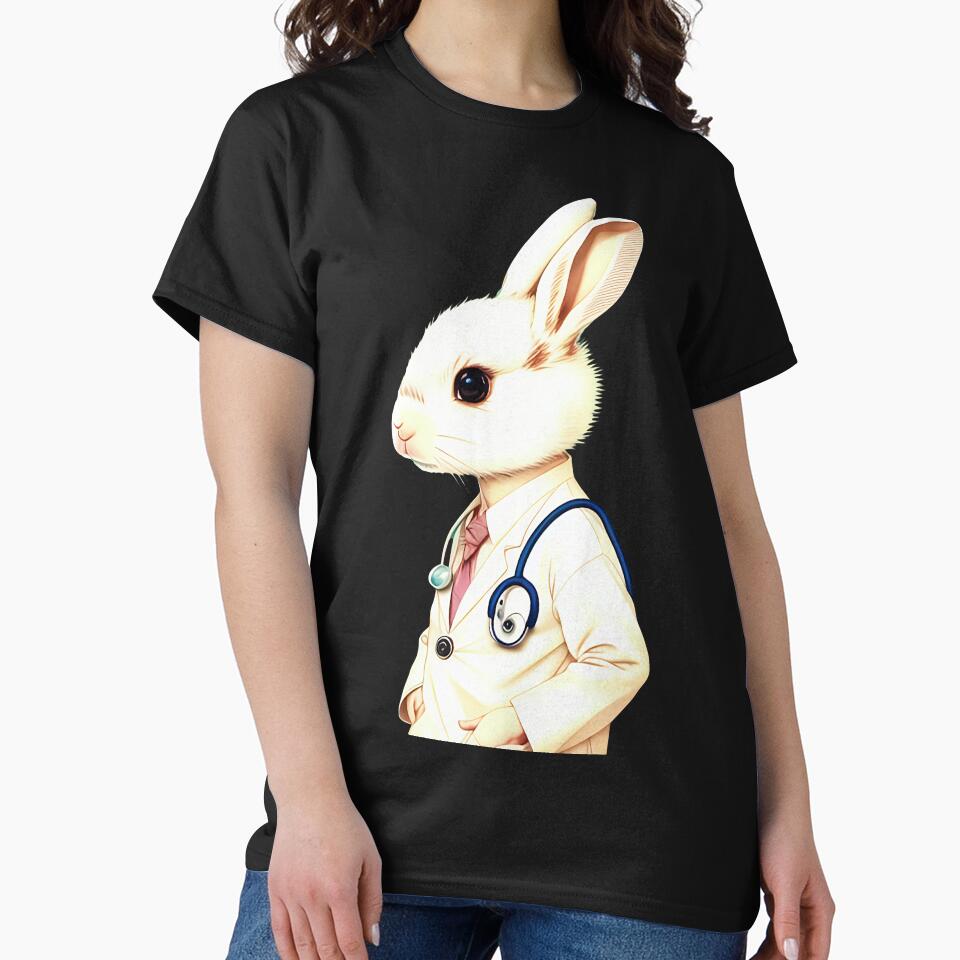 Cute baby doctor rabbit illustration 6 by vishalraifx
